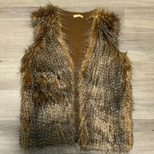 Faux fur vest